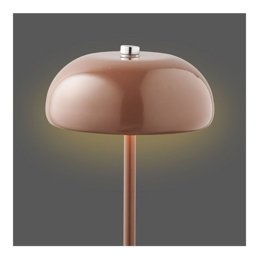 Margate Tischleuchte, Metall, wiederaufladbar, braun, ø13 cm