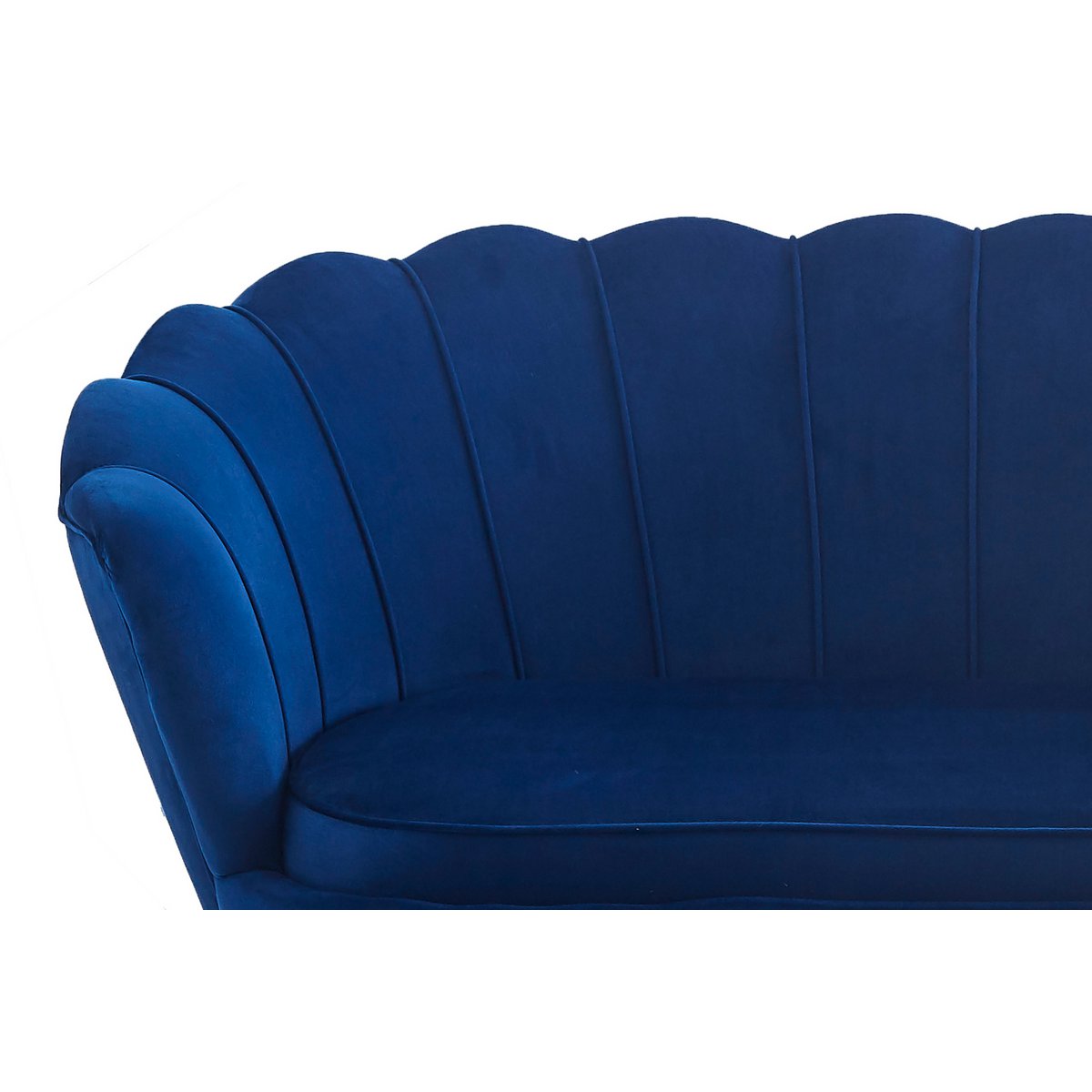 Muschelsofa aus Samt Dunkelblau