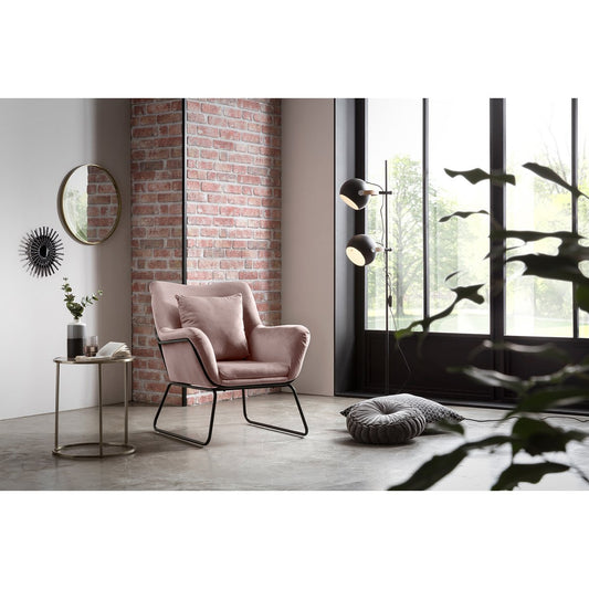 Relax armchair upholstered in Rose velvet