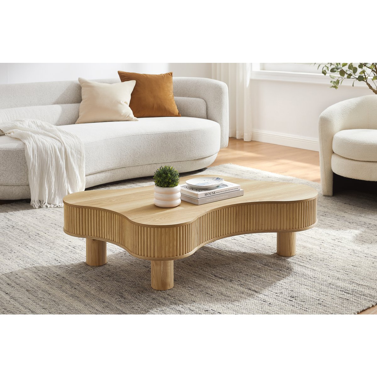 Coffee table 116x77 cm nature