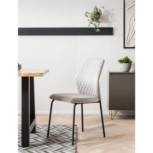 Chair set of 2 light gray