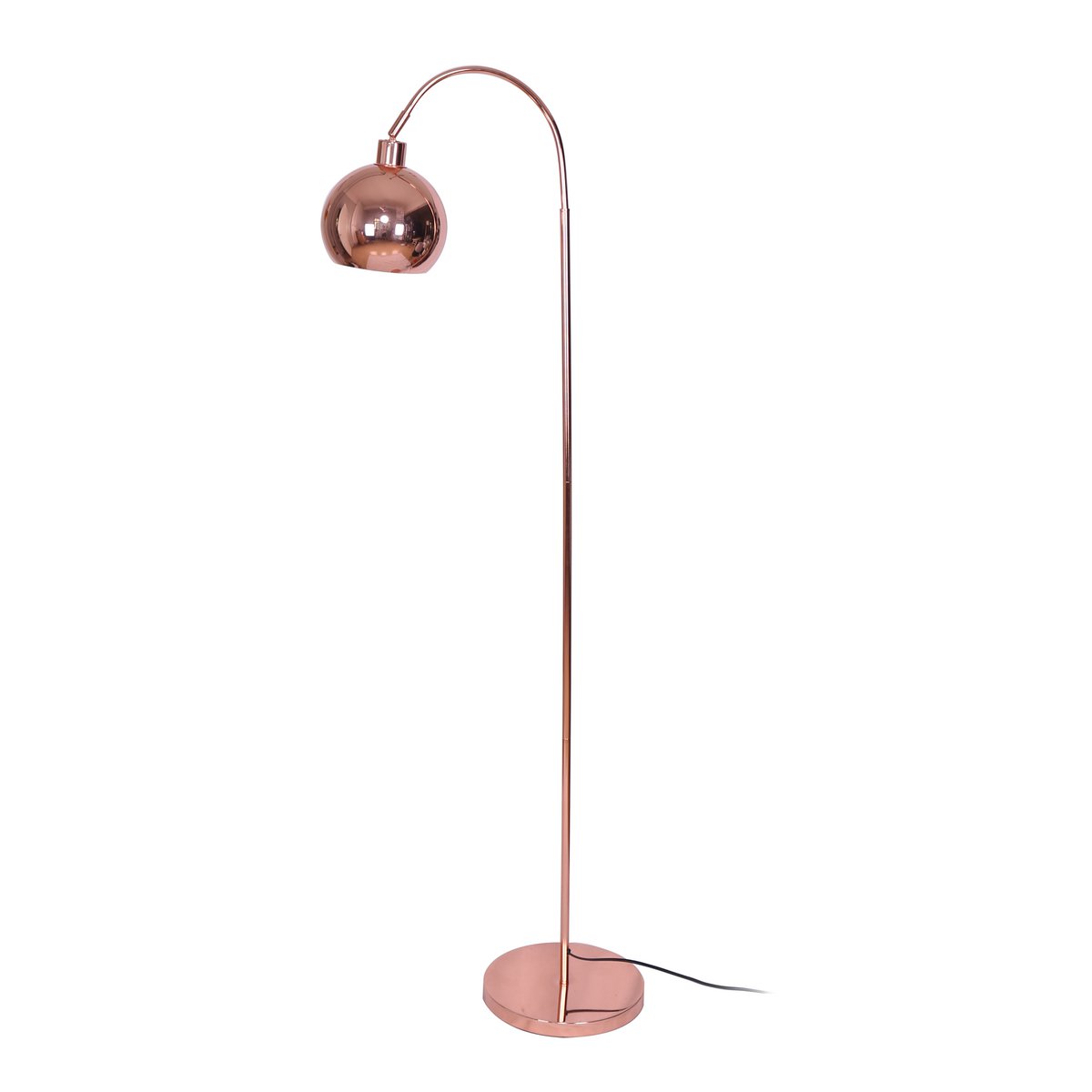 Copper finish metal floor lamp