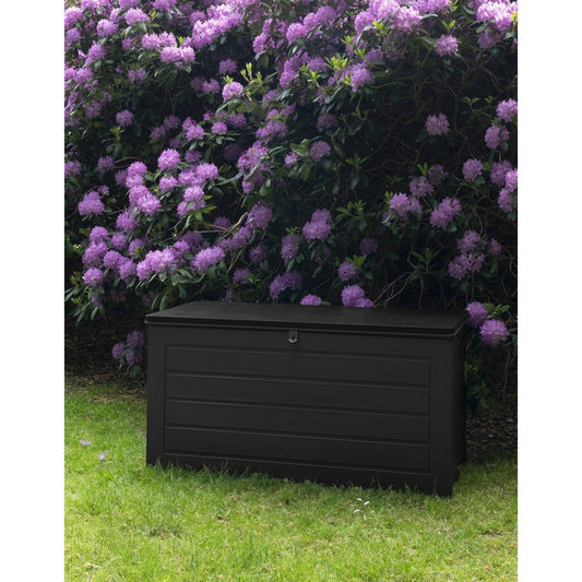 Dubrovnik Cushion Box - Kissenbox, Kunststoff, schwarz, 146,5x61x64,5 cm, 490 L