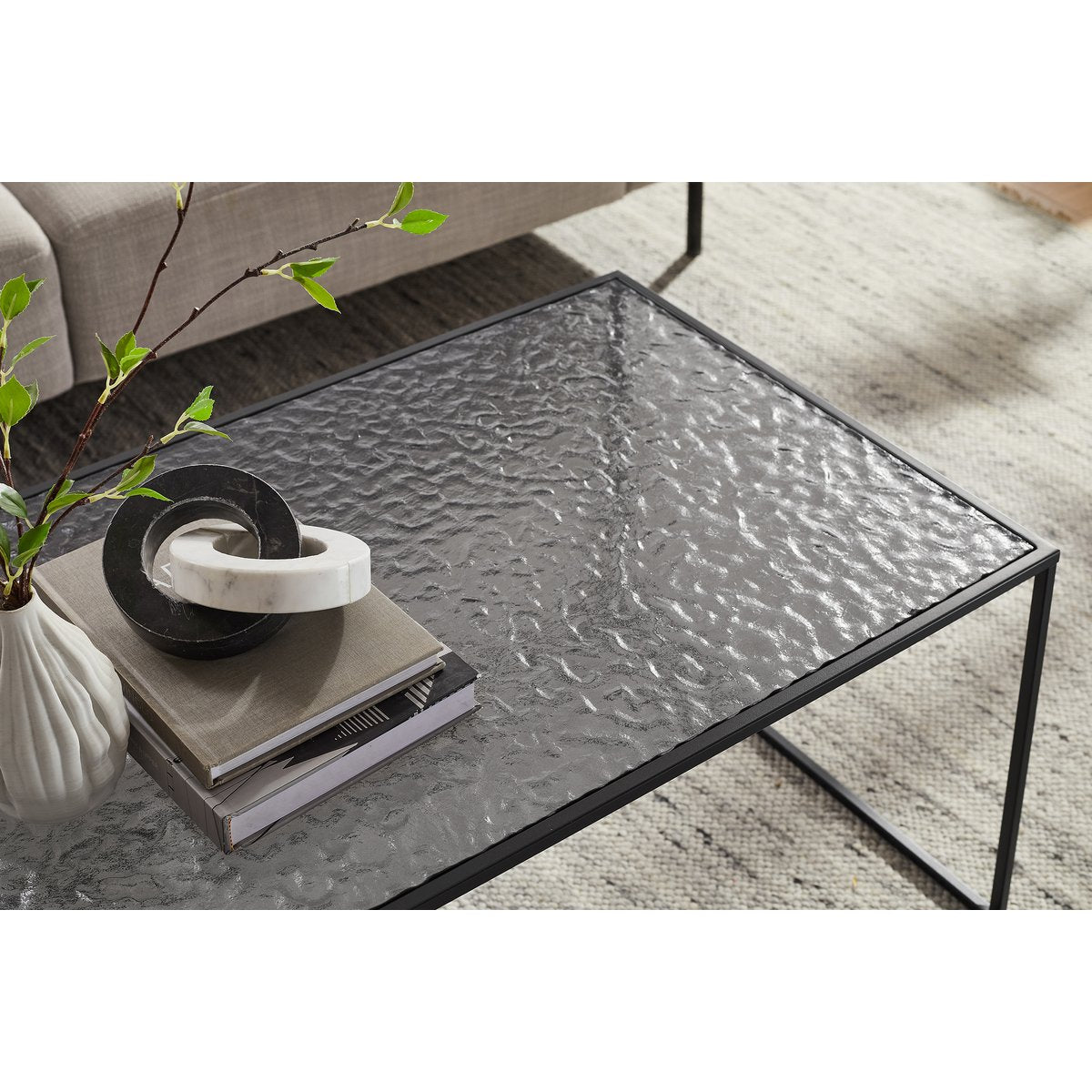 Coffee table 110x55 cm black
