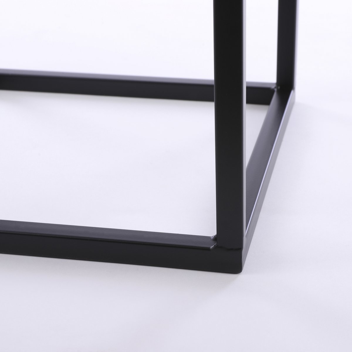 Goa Beistelltisch – 2er-Set – L30 x B30 x H70 cm – Metall – Schwarz