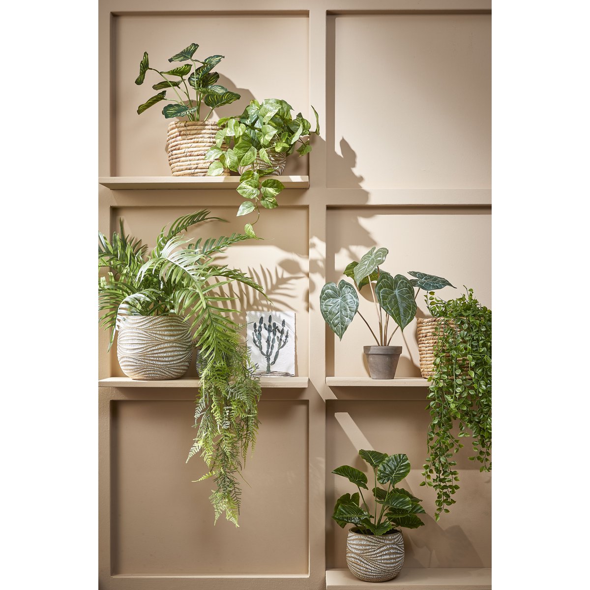 Künstliche Hängepflanze Ficus – H81 cm – Grün