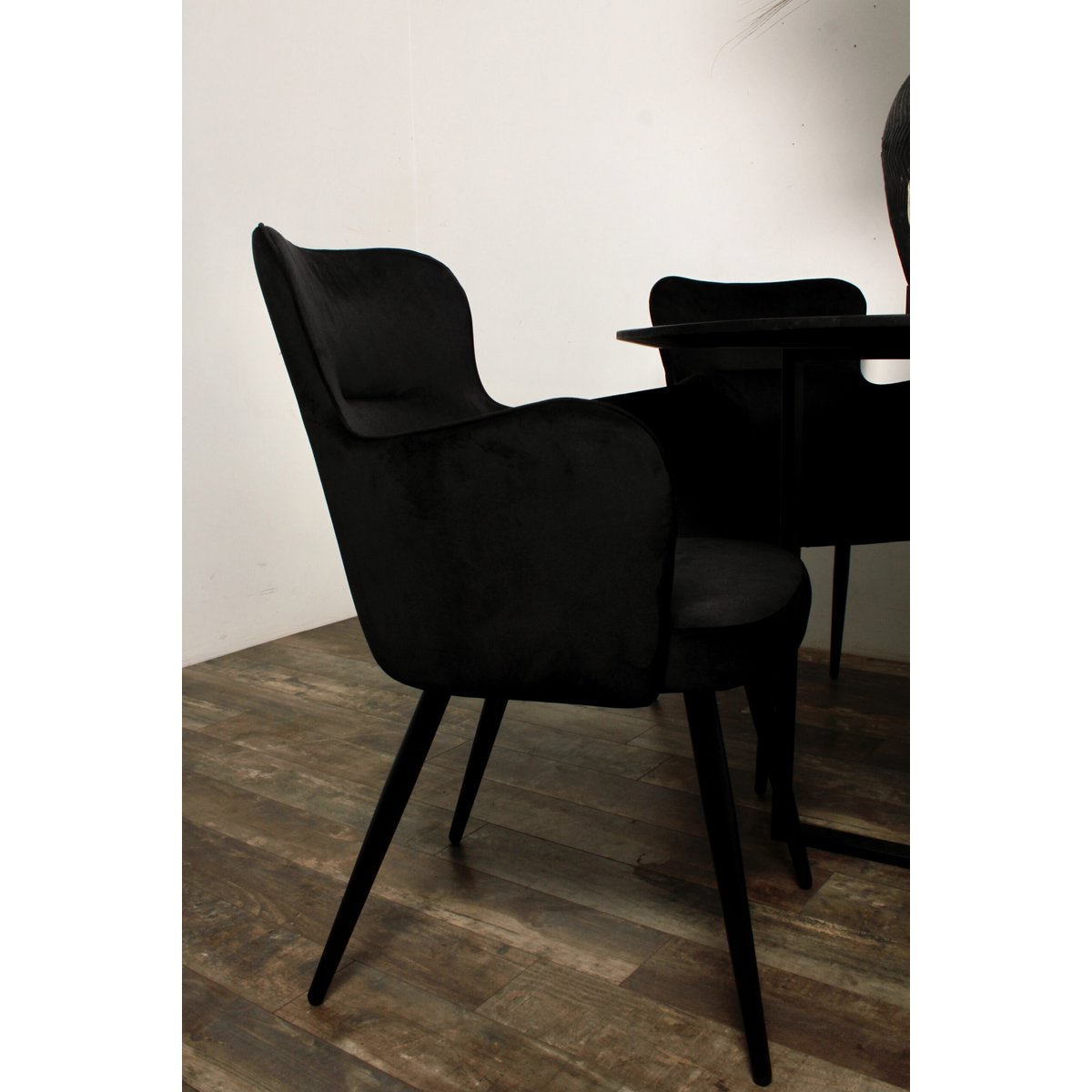 Ohrensessel schwarz (2er-Set)
