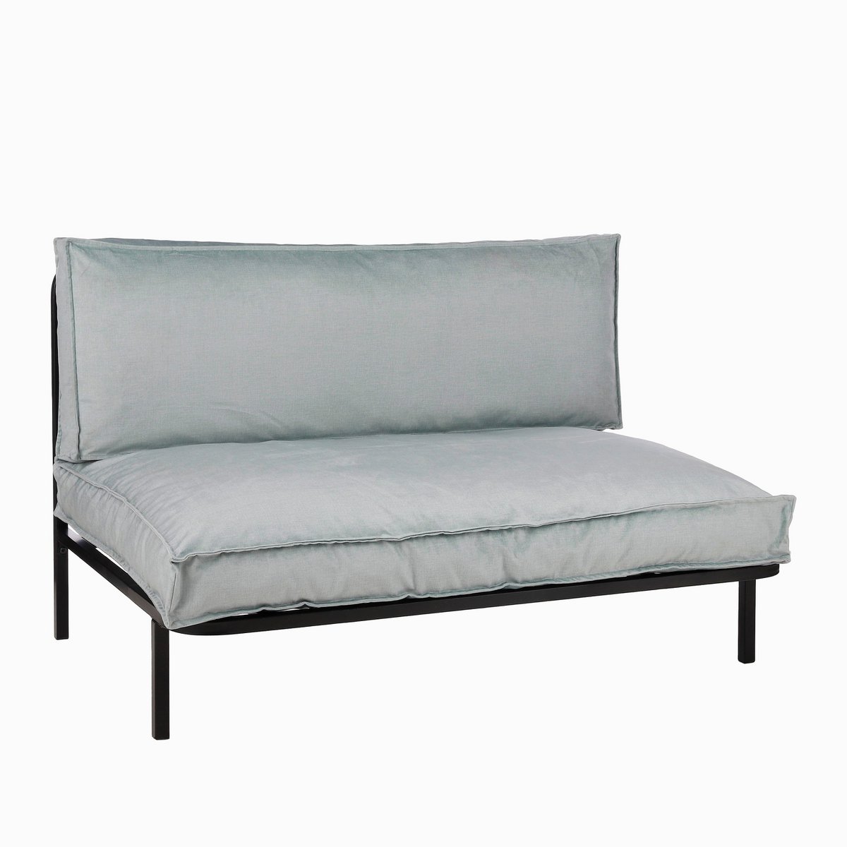 Celo Lounge-Sofa – L122 x B83 x H78 cm – Metall – Schwarz