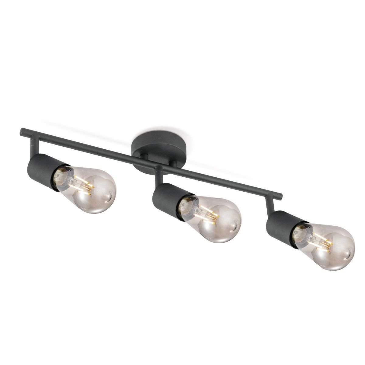 Home Sweet Home Aufbaustrahler Spy 3 - inkl. dimmbarer LED-Lampe - Schwarz