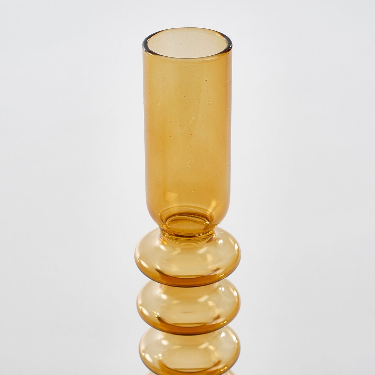 Agios Kerzenständer – H20 x Ø7,5 cm – Glas – Braun