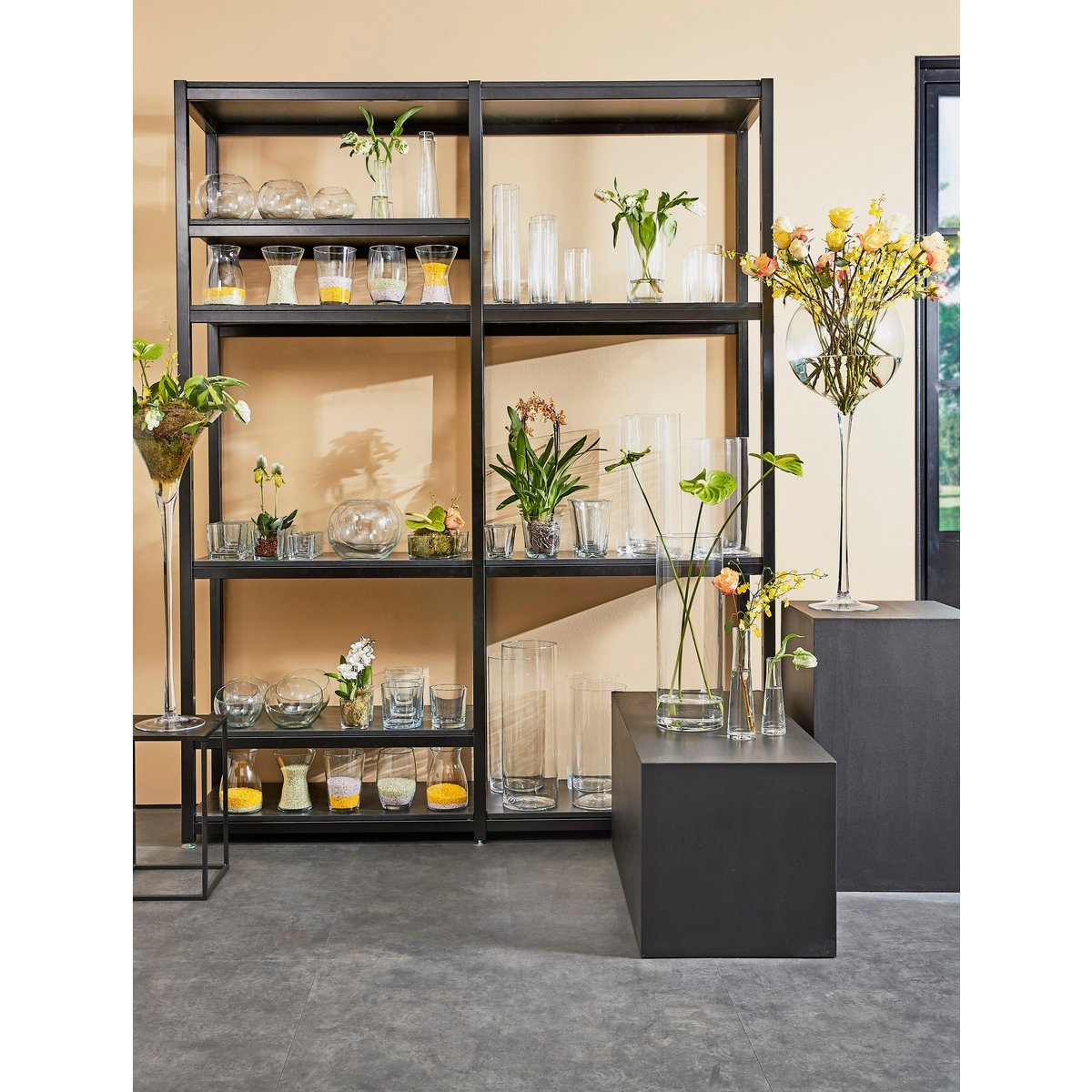 Carly Vase – H55 x Ø19 cm – Zylinder – Transparent
