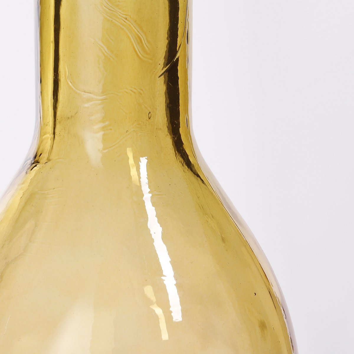Rioja-Flaschenvase – H50 x Ø15 cm – recyceltes Glas – Ocker