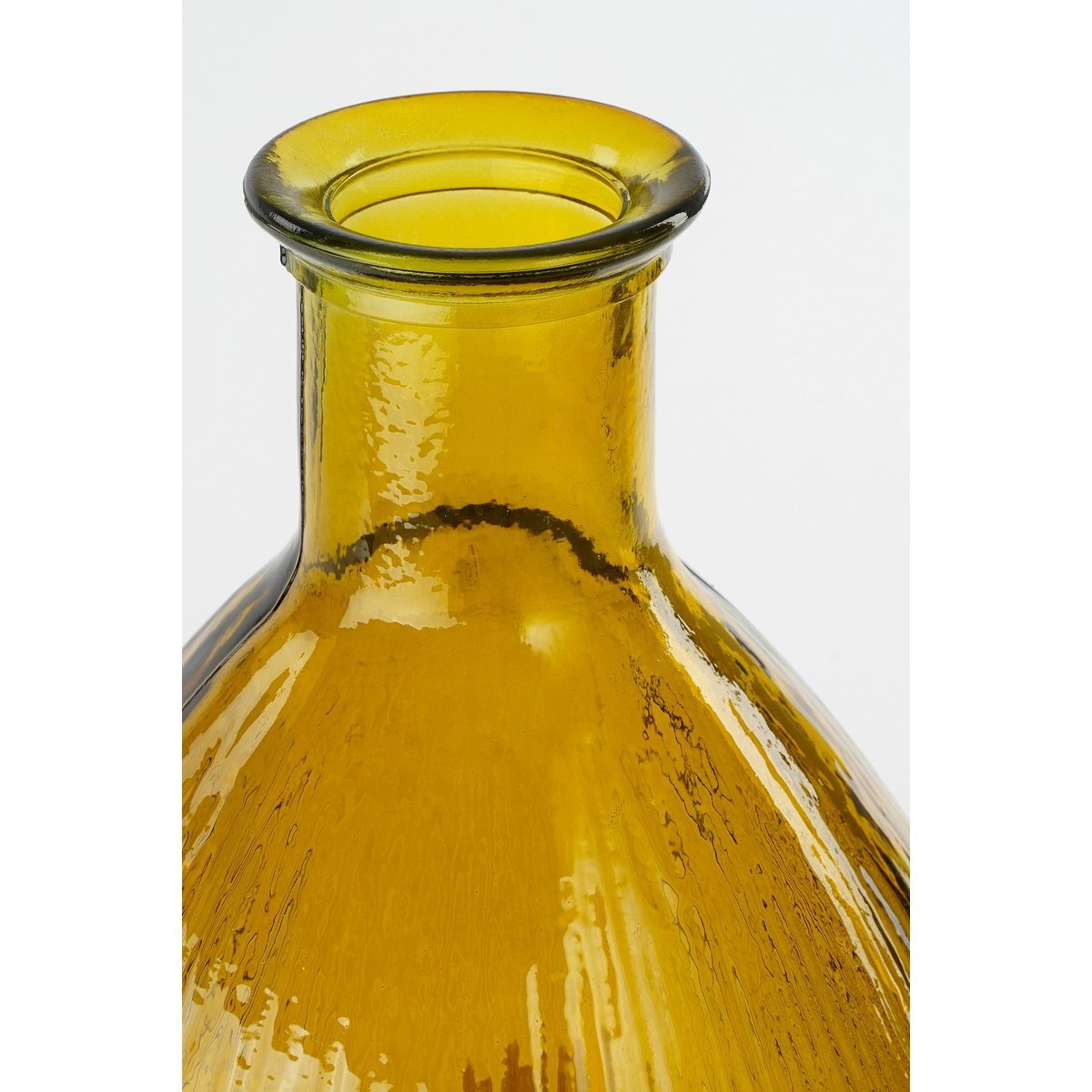 Firenza Flaschenvase – H59 x Ø29 cm – recyceltes Glas – Ocker