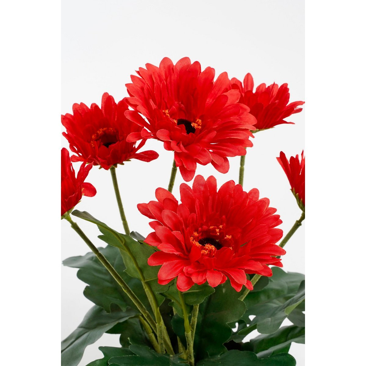 Künstliche Gerbera-Pflanze im Blumentopf Stan – H35 x Ø30 cm – Rot