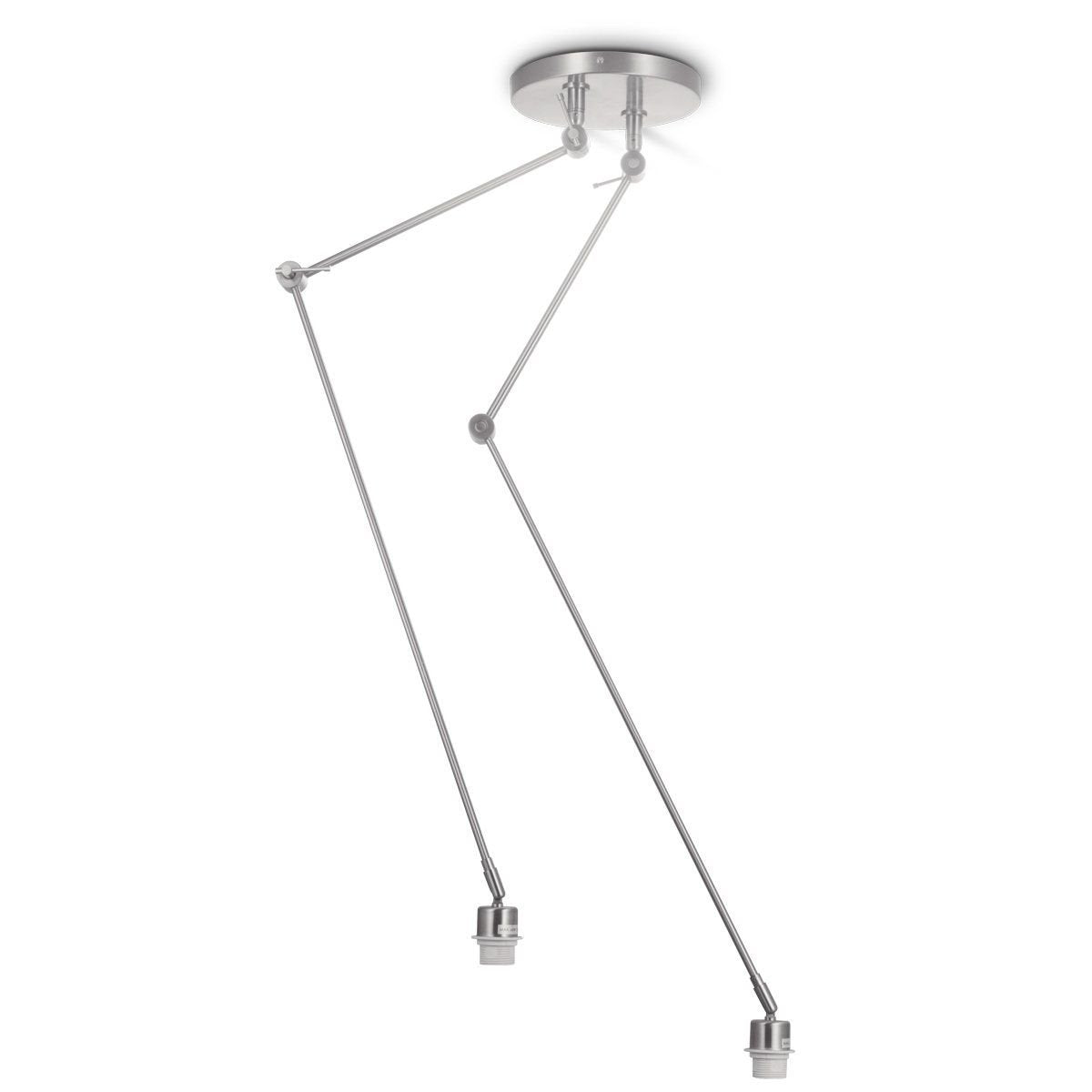 Home Sweet Home Pendelleuchte Shift 40/40/80 cm – Gebürsteter Stahl