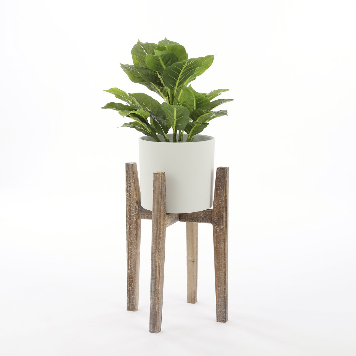 Immergrüne Kunstpflanze im Blumentopf Stan – H49 x Ø40 cm – Grün