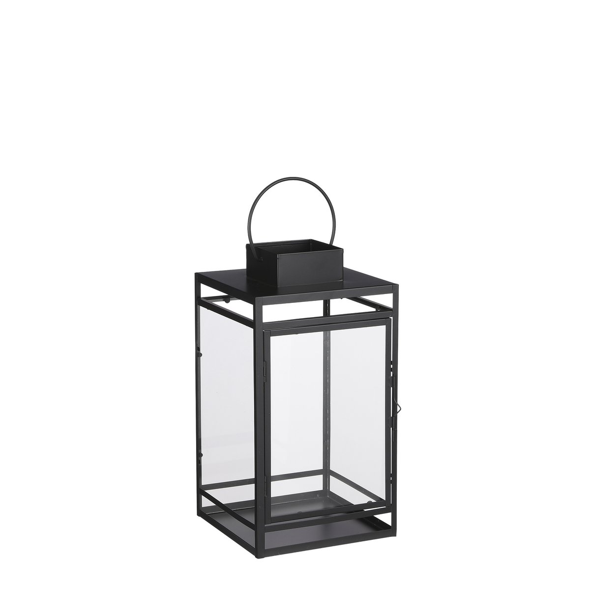 Sturmlaterne – L19,5 x B19 x H36 cm – Schwarz