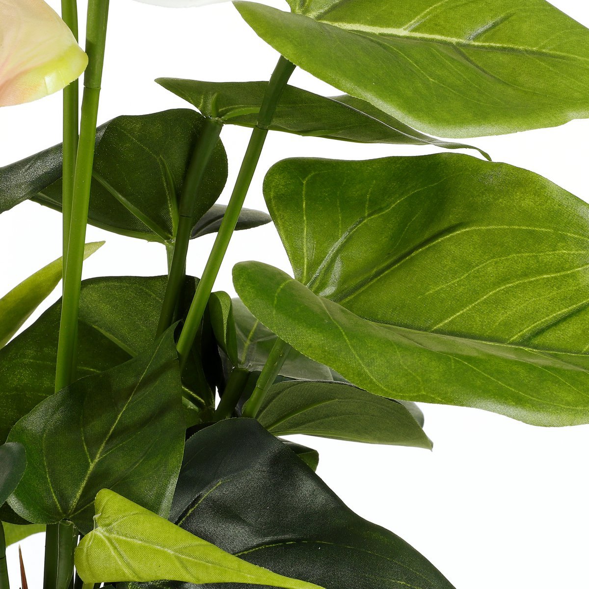 Künstliche Anthurium-Pflanze im Stan-Blumentopf – H40 x Ø30 cm – Hellrosa
