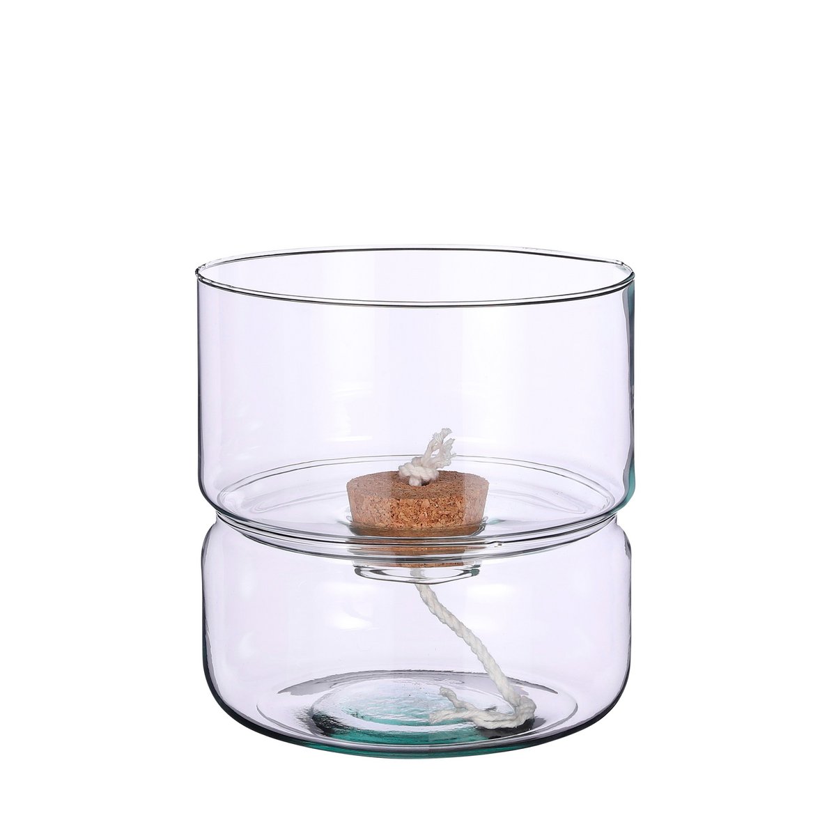 Elements Blumentopf mit Bewässerungssystem – H22 x Ø19 cm – Glas