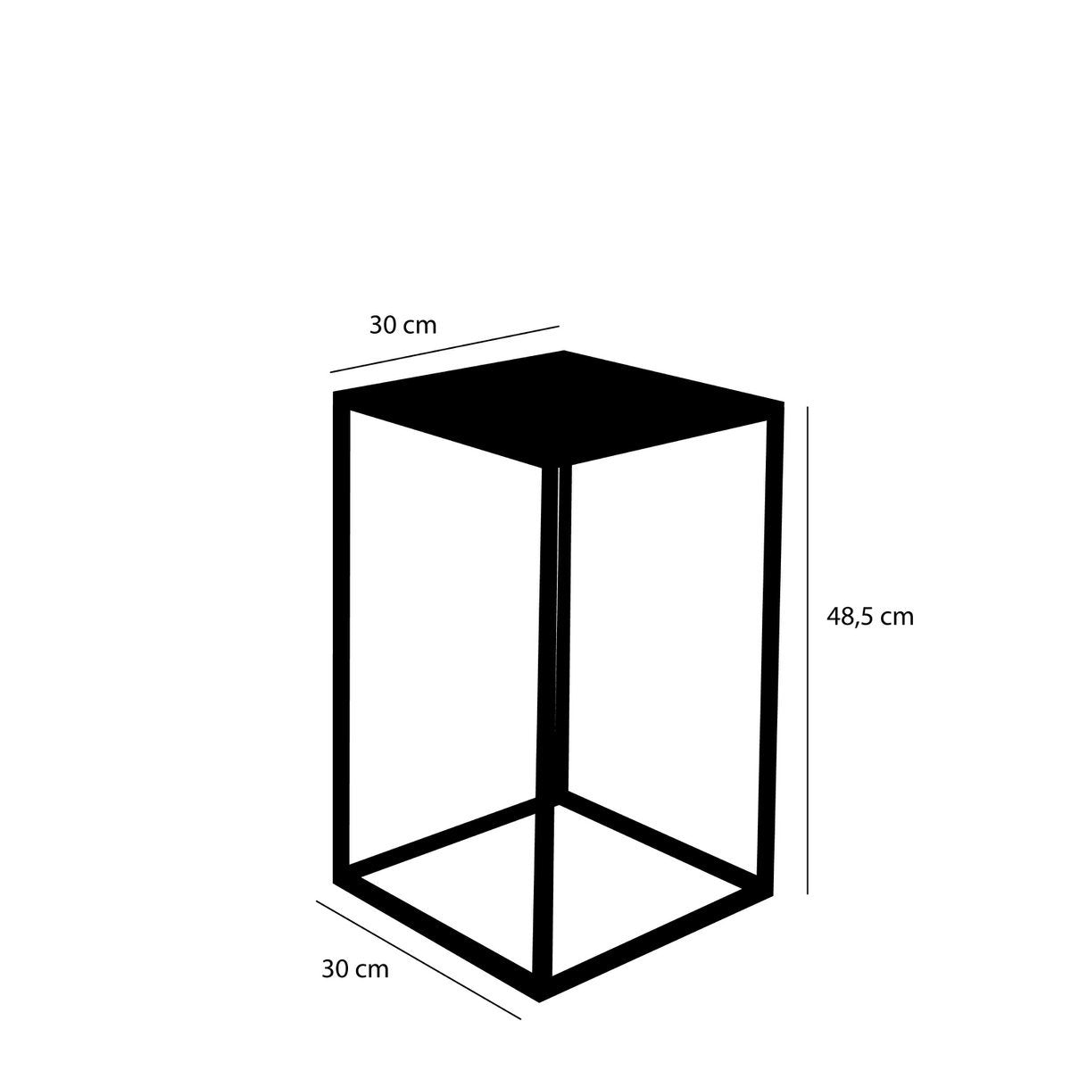 Goa Beistelltisch – 2er-Set – L35 x B35 x H55 cm – Metall – Schwarz