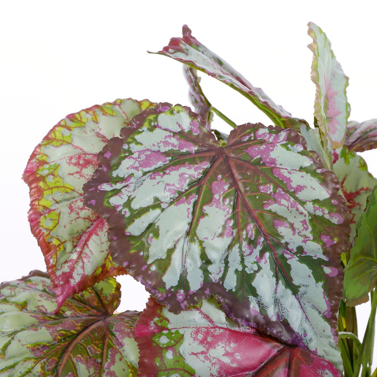 Künstliche Begonienpflanze im Blumentopf Stan – H40 x Ø38 cm – Rot