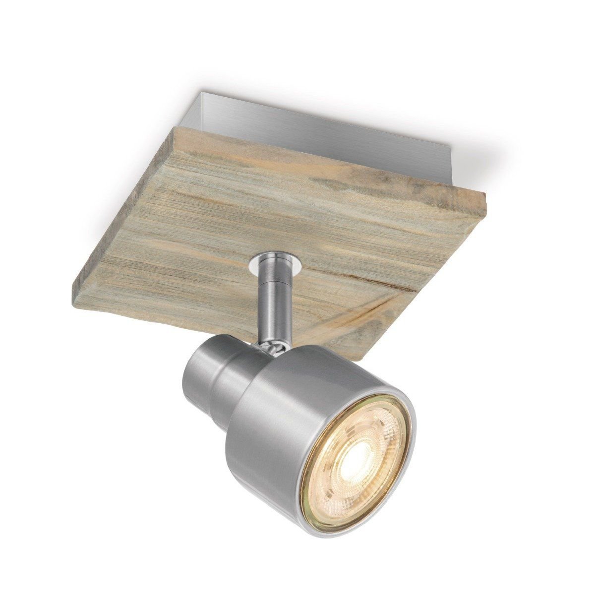 Home Sweet Home LED Wandspot Drift - inkl. dimmbarer LED-Lampe - Holz