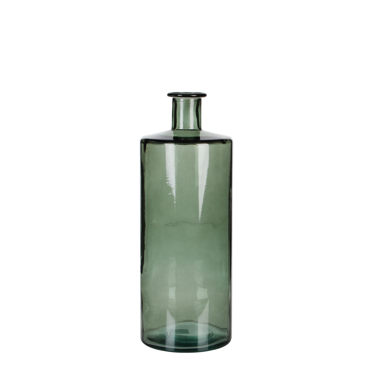 Guan Flaschenvase - H40 x Ø15 cm - Recyceltes Glas - Grün