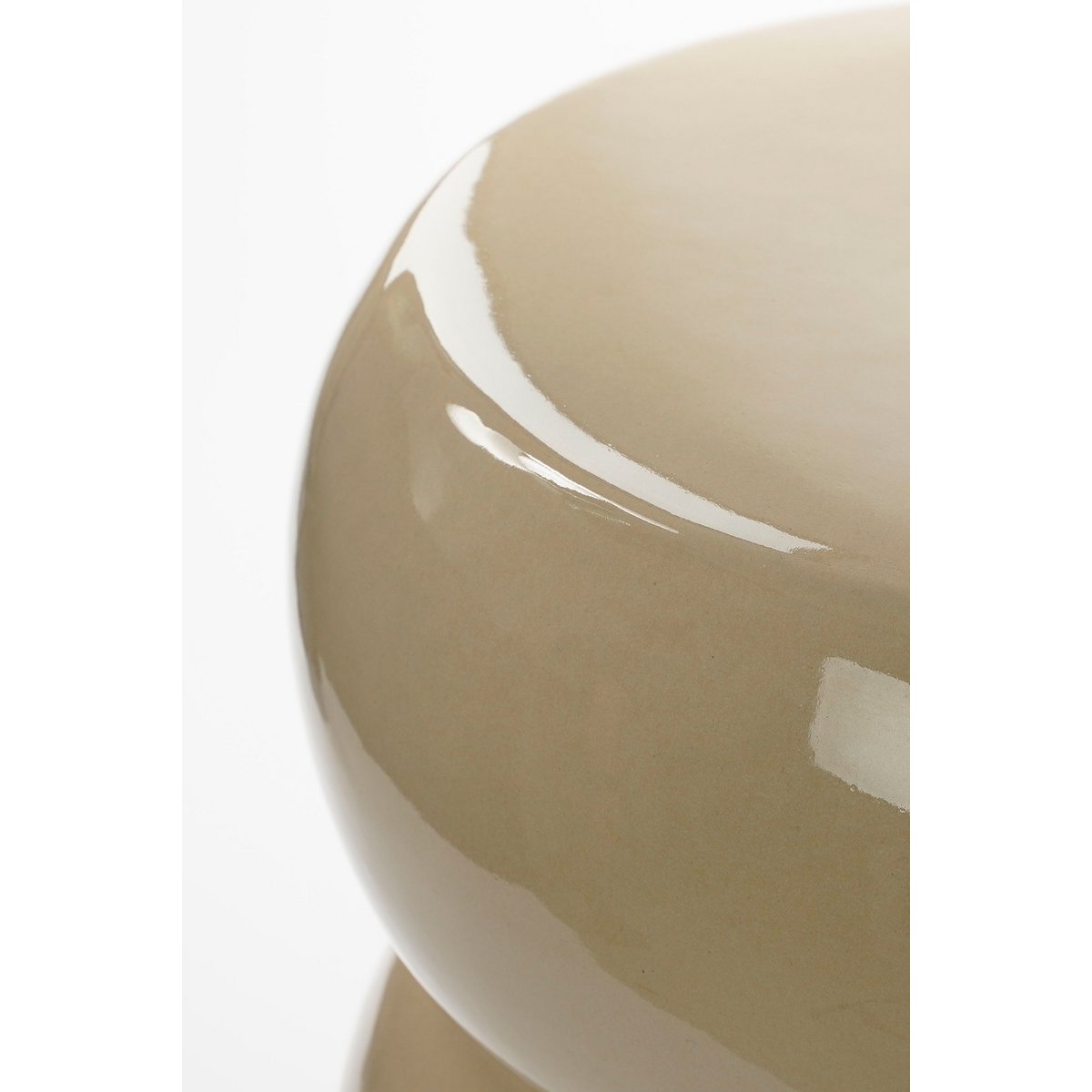 Vendi Beistelltisch – H44 x Ø32 cm – Keramik – Creme