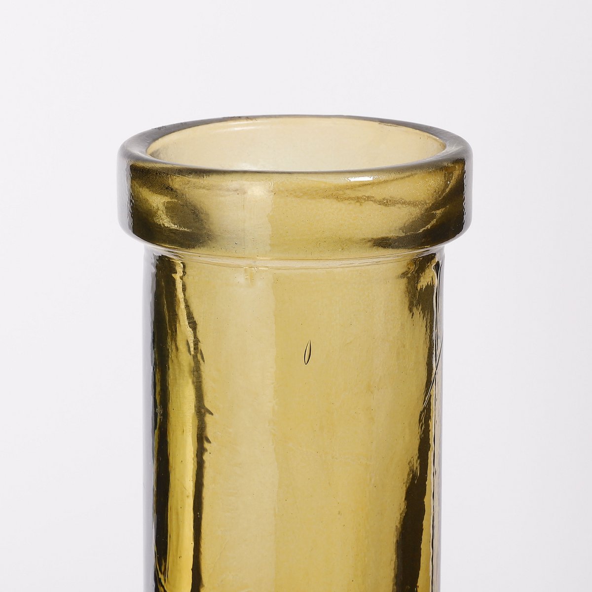 Rioja-Flaschenvase – H50 x Ø15 cm – recyceltes Glas – Ocker