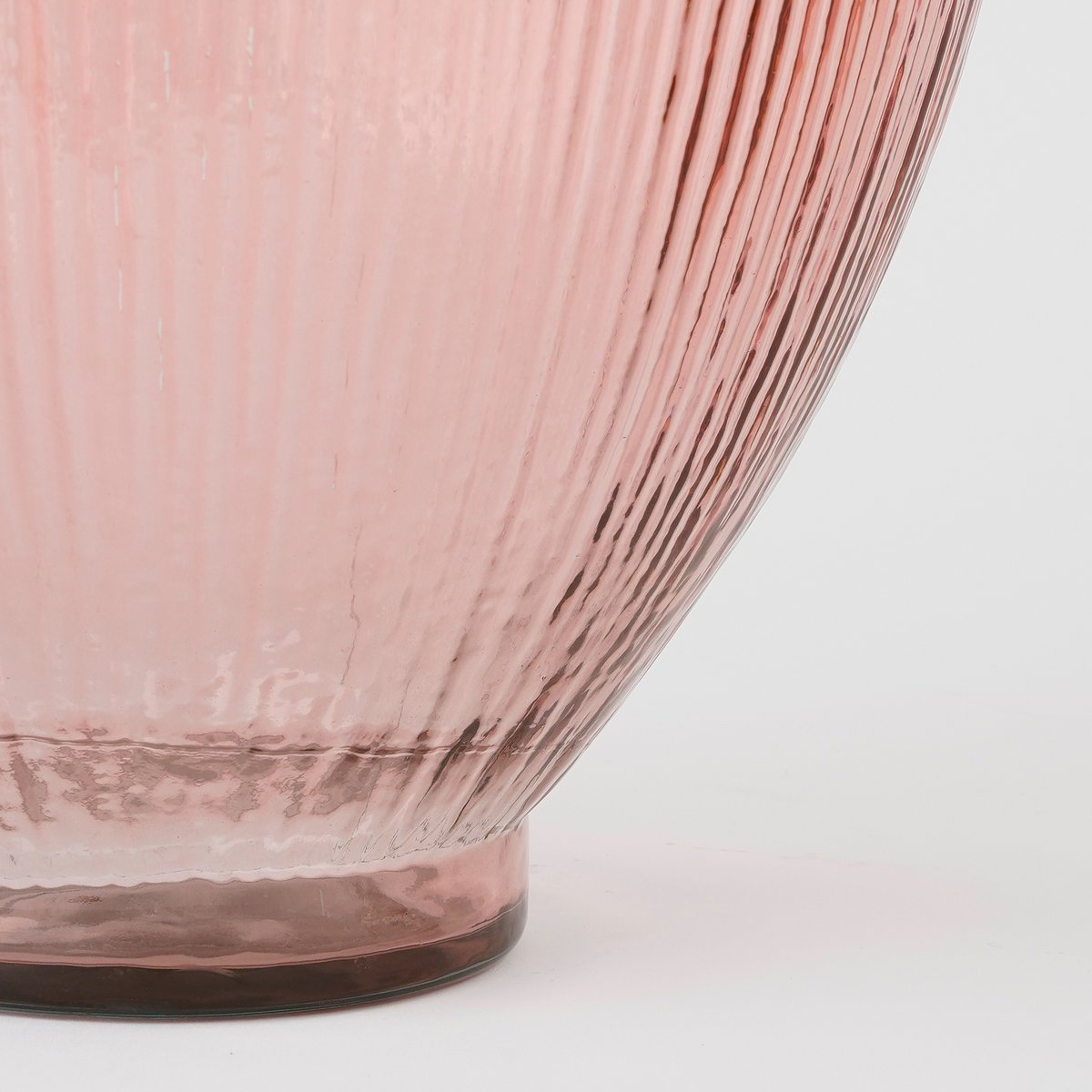 Firenza Flaschenvase – H59 x Ø29 cm – Recyceltes Glas – Hellrosa