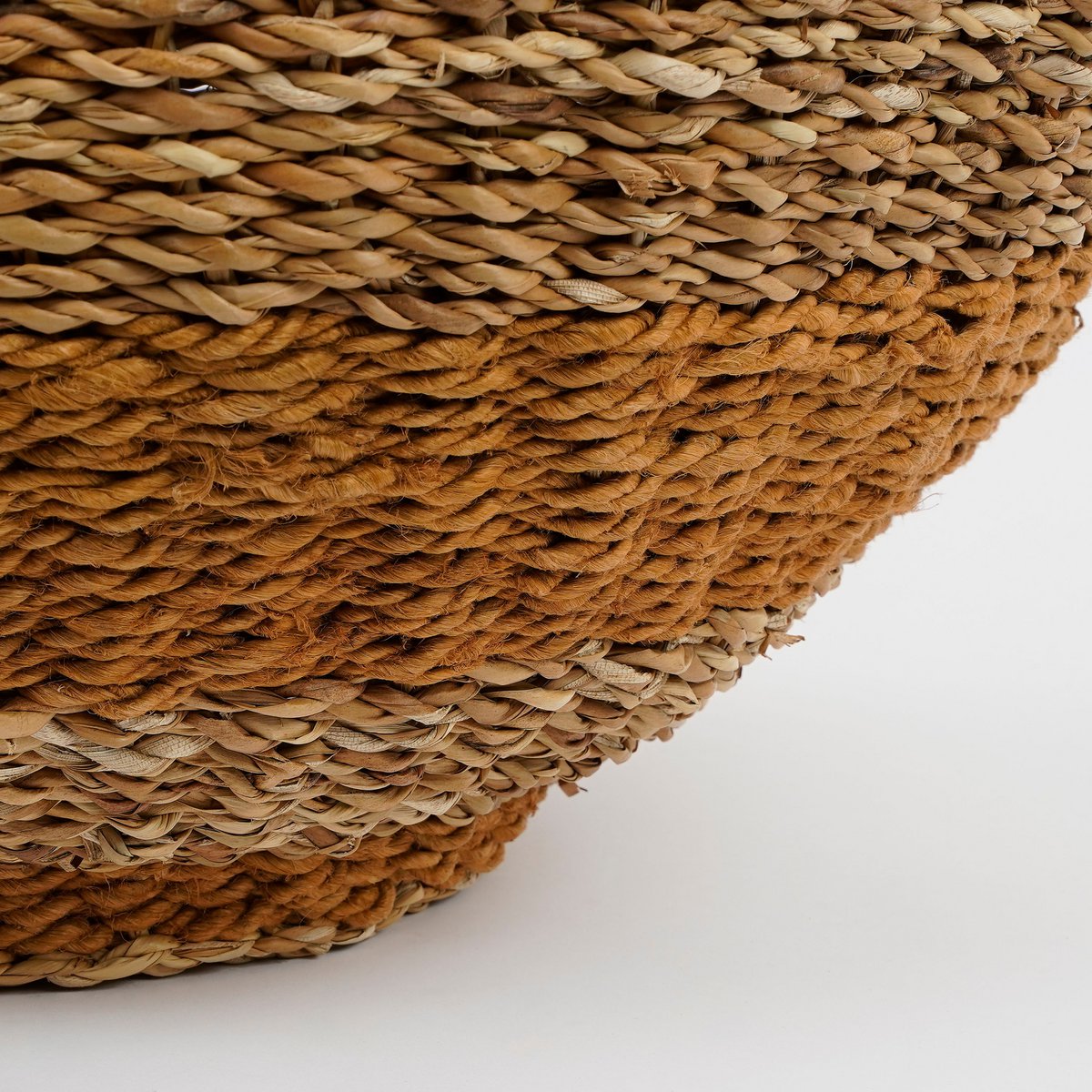 Aufbewahrungskorb mit Deckel – H48 x Ø55 cm – Jute – Gelb