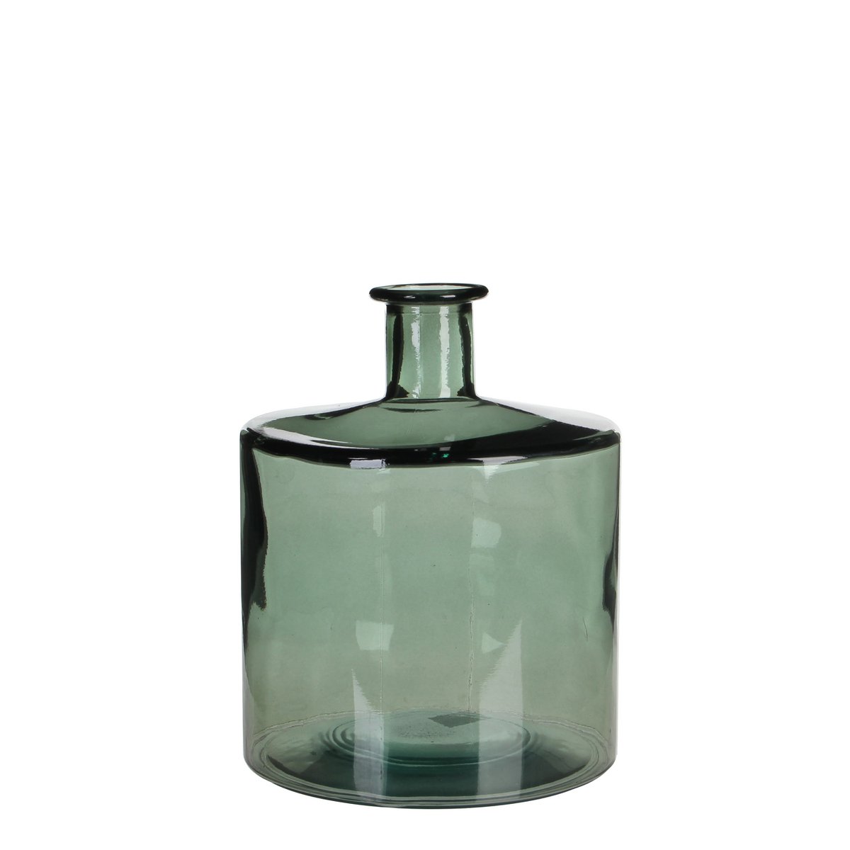 Guan Flaschenvase - H26 x Ø21 cm - Recyceltes Glas - Grün