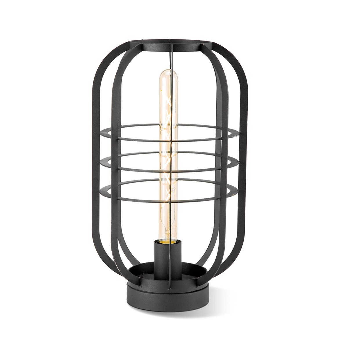 Home Sweet Home Moderne Tischlampe Nero – Schwarz – 24/24/40 cm Nachttischlampe