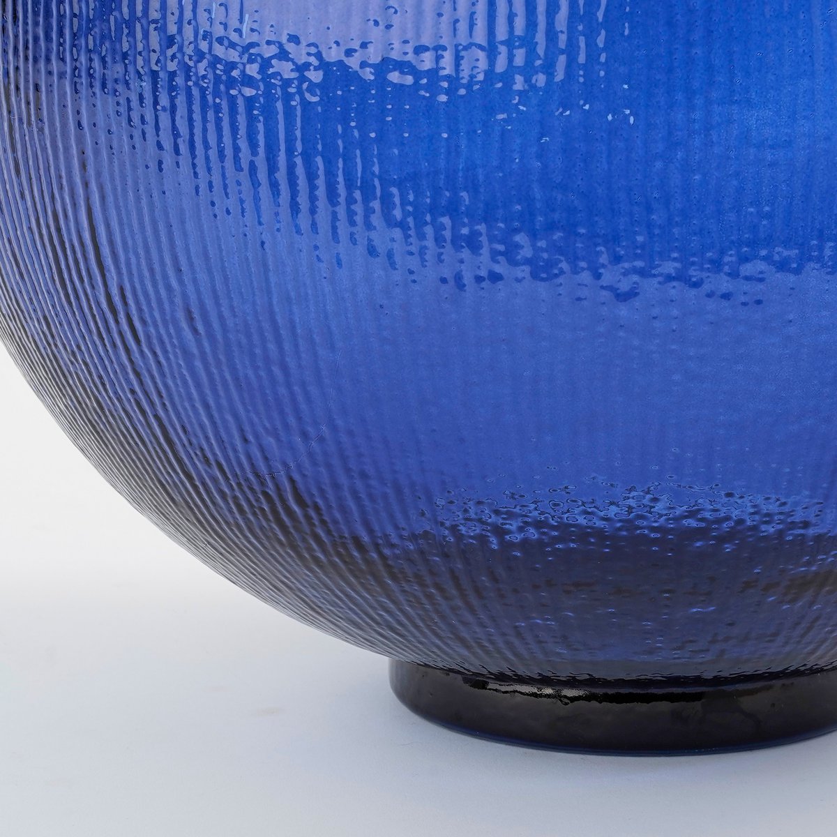 Firenza Flaschenvase – H42 x Ø34 cm – Recyceltes Glas – Dunkelblau