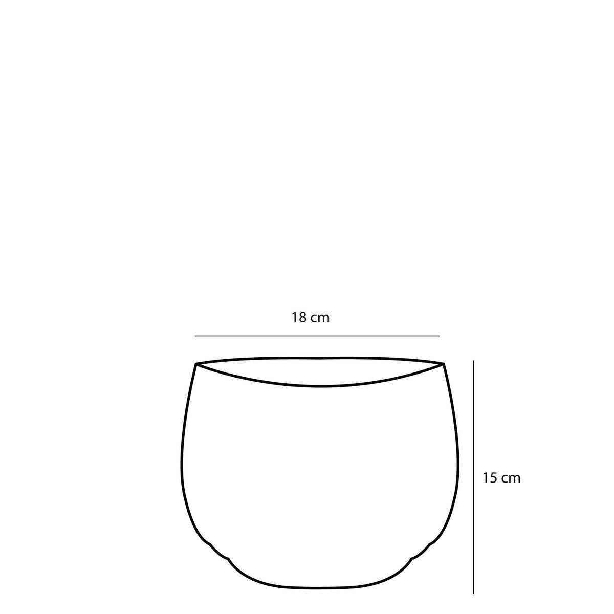 Jorck Korb für Pflanzen – 3er-Set – H24 x Ø26 cm – Schwarz