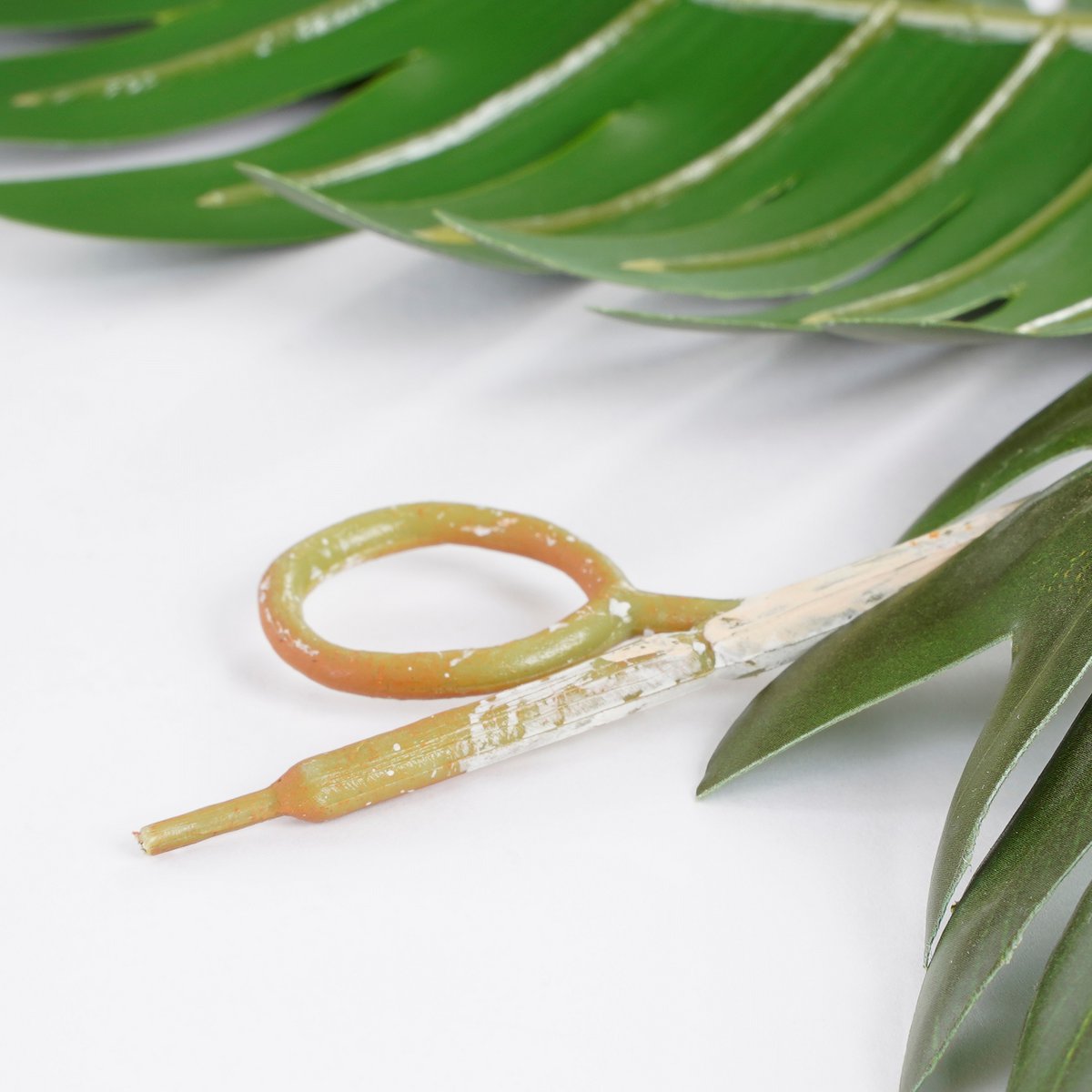 Philodendron Selloum Künstliche Pflanzengirlande – L115 x B37 x H9 cm – Grün