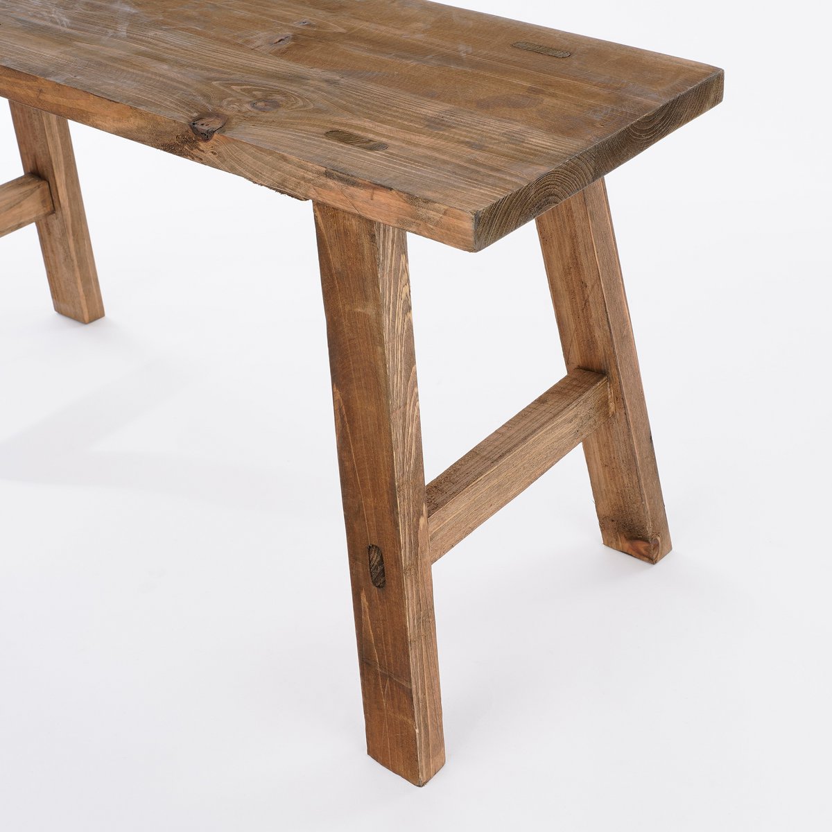 Bold Holzbank – L80 x B36,5 x H44 cm – recyceltes Holz – Braun
