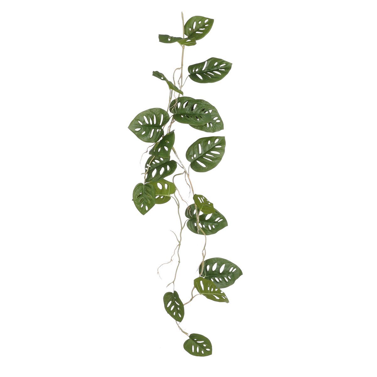 Künstliche Pflanzengirlande Monstera – L115 x B34 x H10 cm – Grün