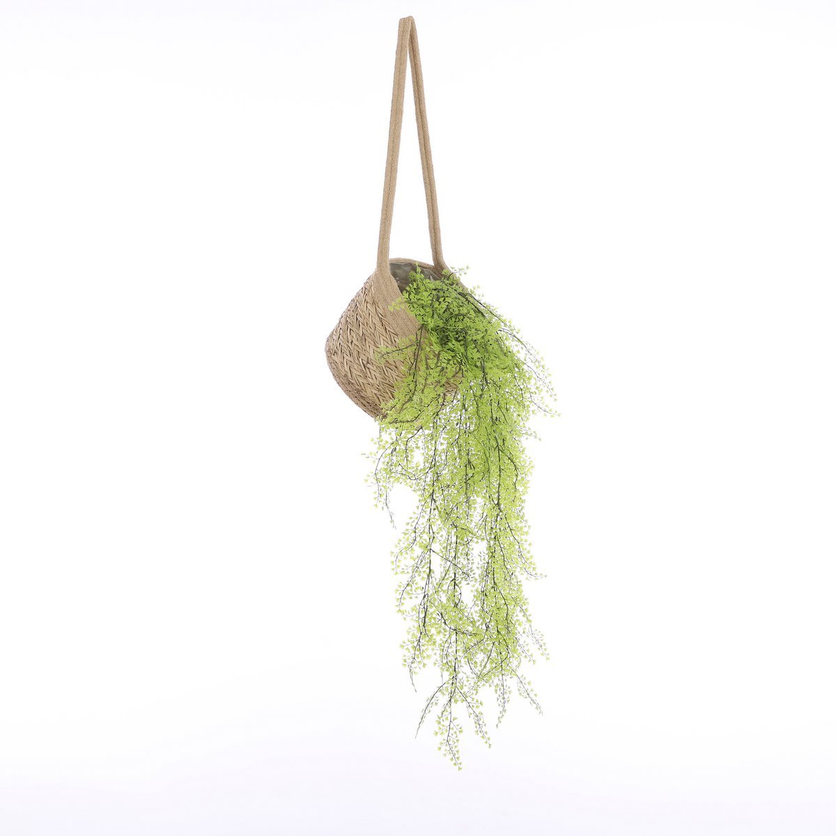 Anne Hängekorb für Pflanzen – 2er-Set – H20 x Ø25 cm – Seegras – Hellbraun