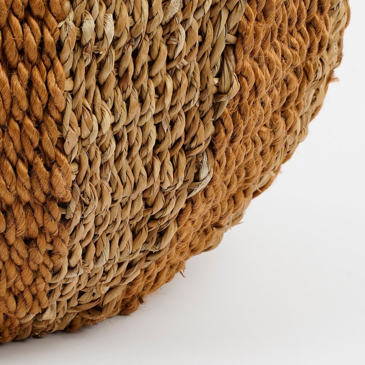 Aufbewahrungskorb mit Deckel – H47 x Ø50 cm – Jute – Gelb