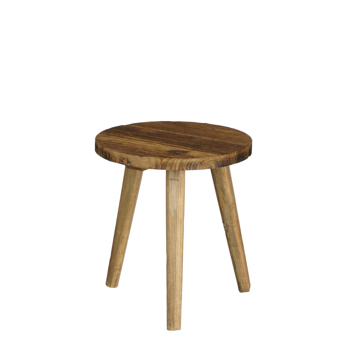 Bold Beistelltisch – H28 x Ø26 cm – Recyceltes Holz – Braun