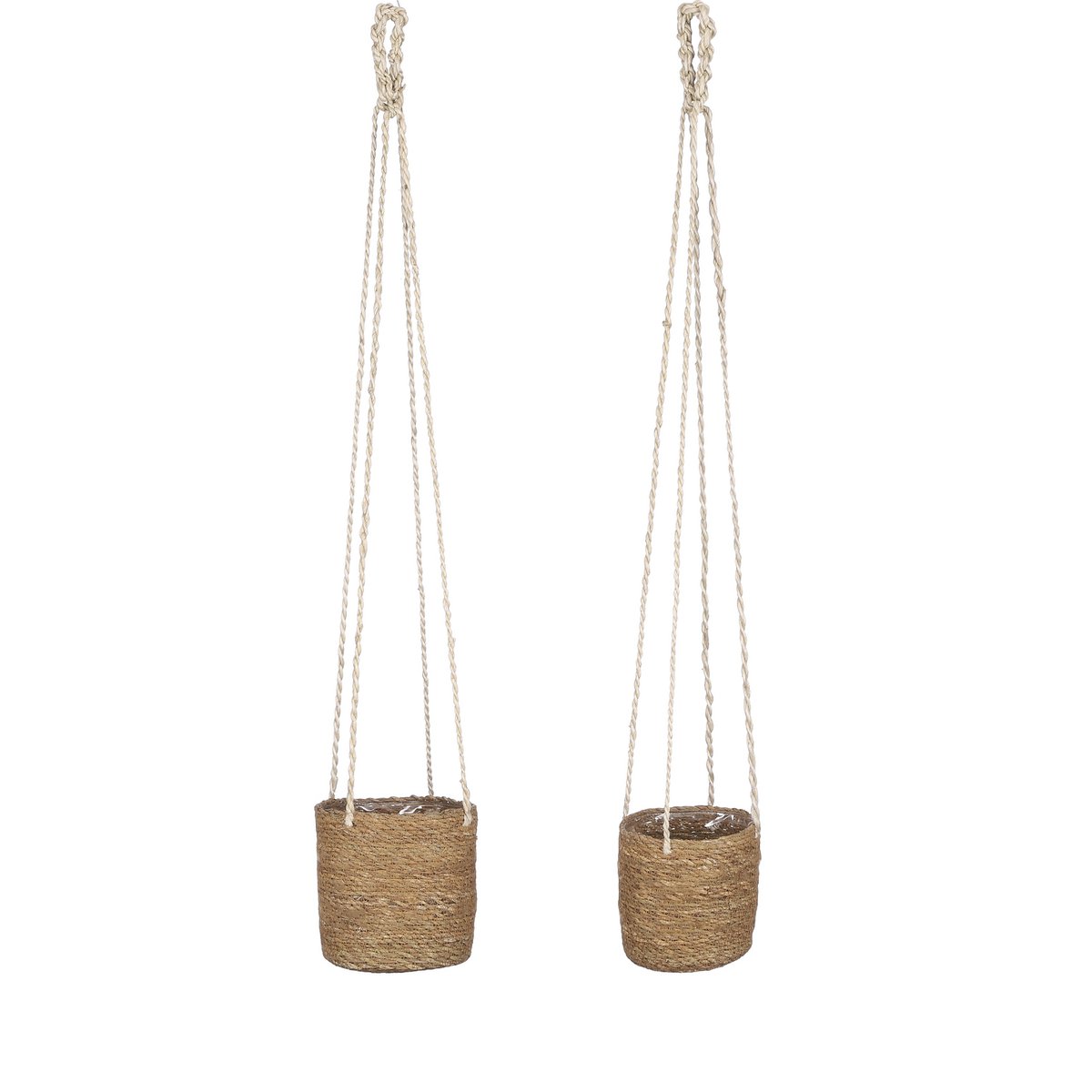 Atlantic Korb für Pflanzen – 2er-Set – H16 x Ø16 cm – Hellbraun