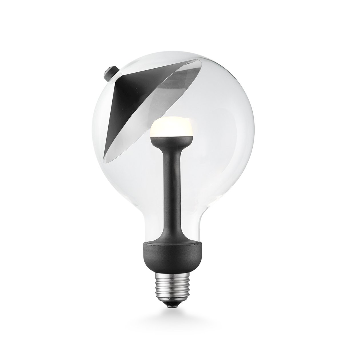 Home Sweet Home dimmbare LED-Lampe Cone schwarz-silber G120 E27 5W 400Lm