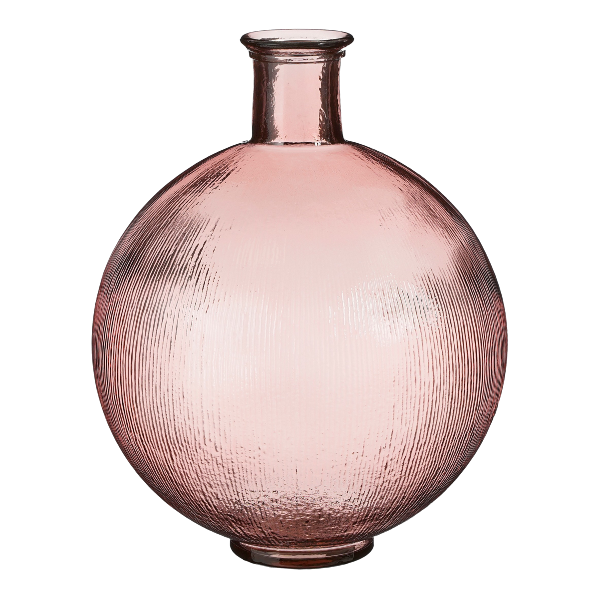 Firenza Flaschenvase – H42 x Ø34 cm – Recyceltes Glas – Hellrosa