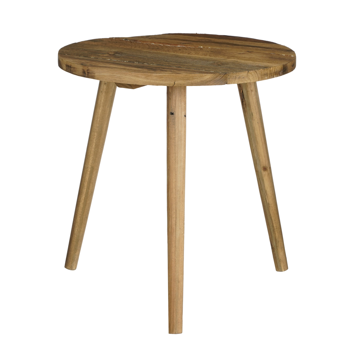 Bold Beistelltisch – H42,5 x Ø40 cm – Recyceltes Holz – Braun