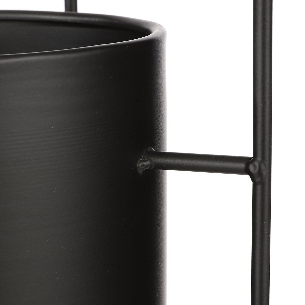 Porte Blumentopf auf Ständer – L26 x B26 x H55 cm – Metall – Schwarz