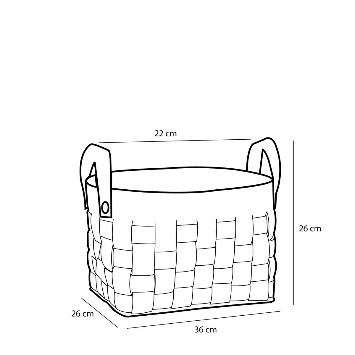 Aufbewahrungskorb – 3er-Set – L40 x B30 x H30 cm – Kork/Filz – Braun