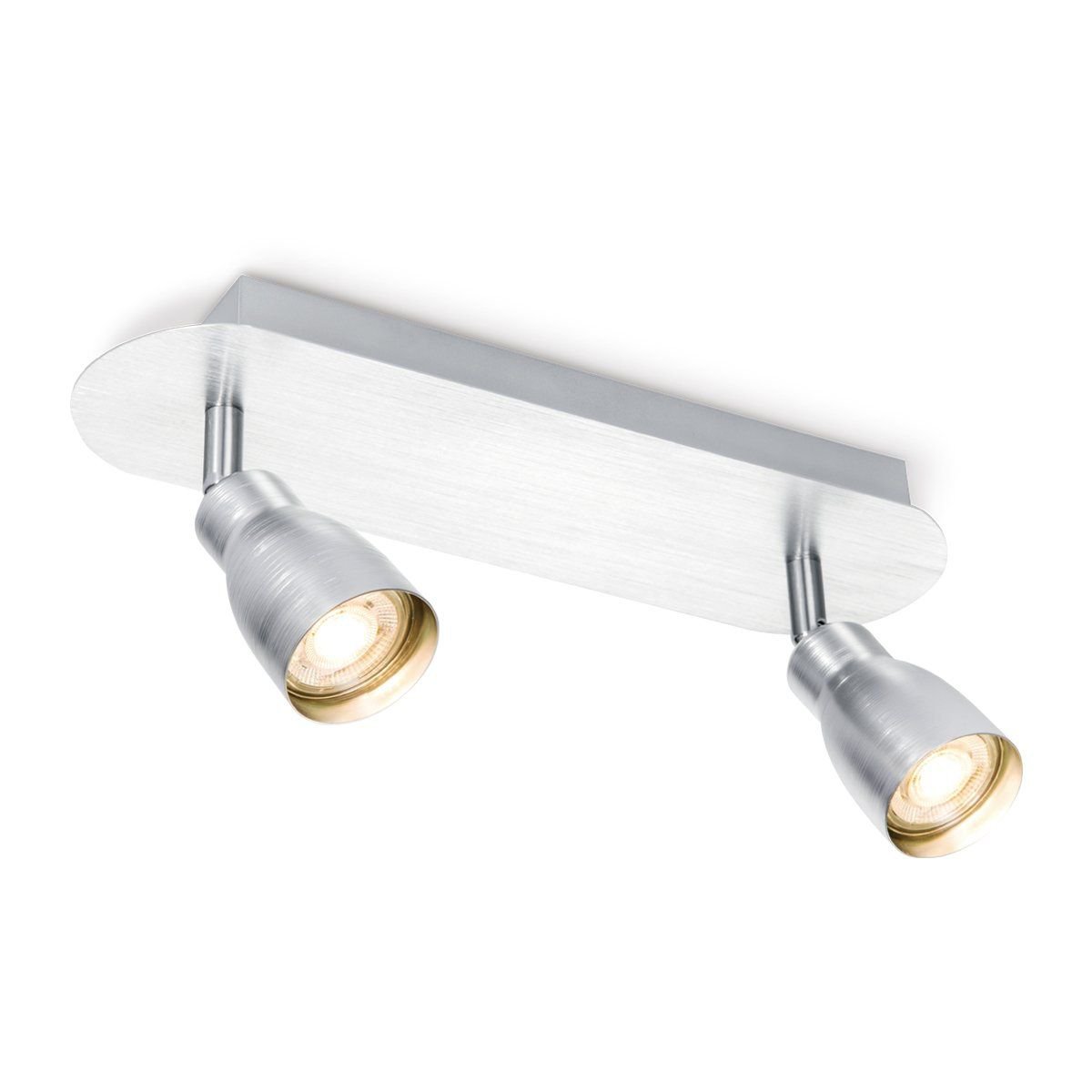 Home Sweet Home LED Aufbaustrahler Alba 2L - dimmbar - Stahl gebürstet