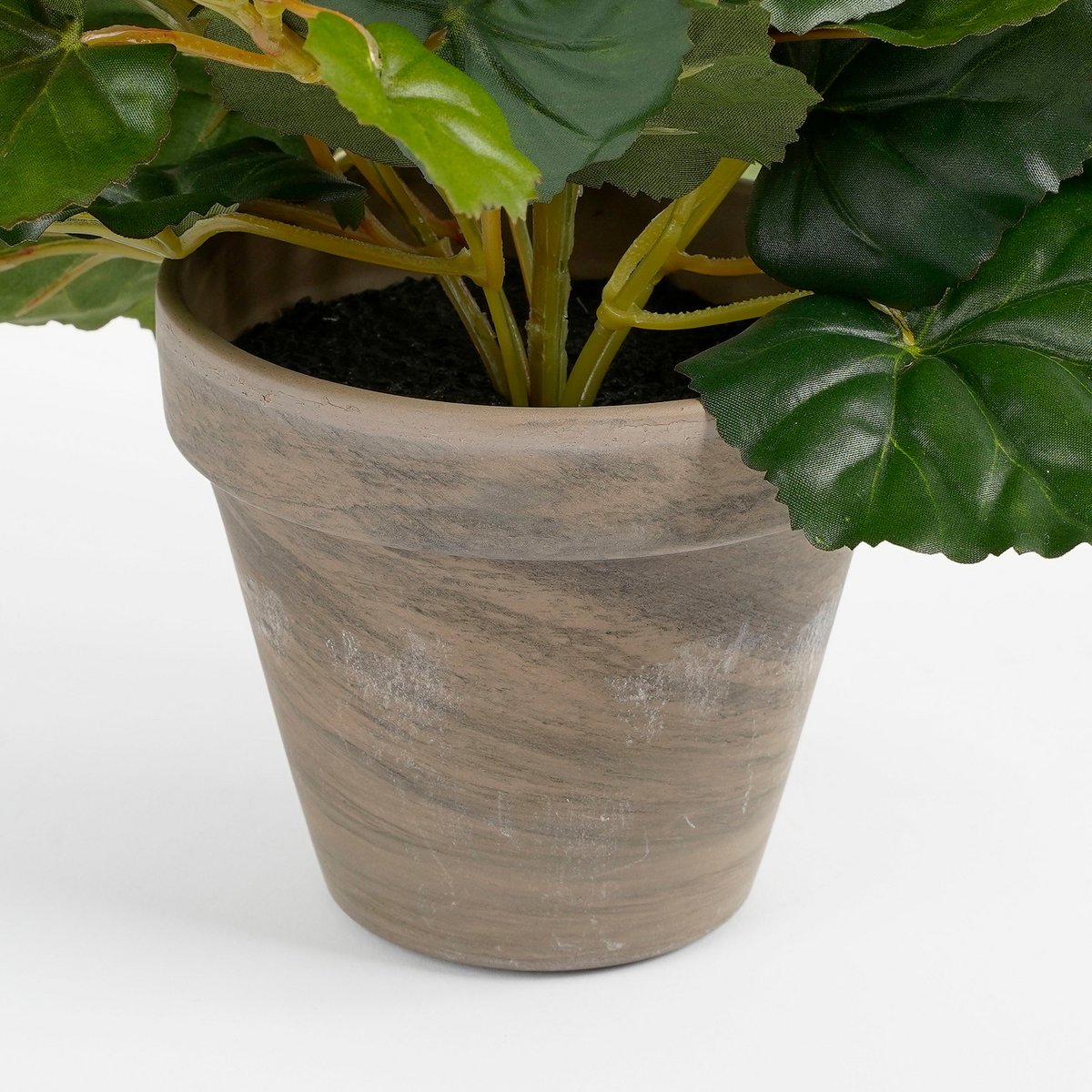Künstliche Begonienpflanze im Blumentopf Stan – H30 x Ø25 cm – Weiß