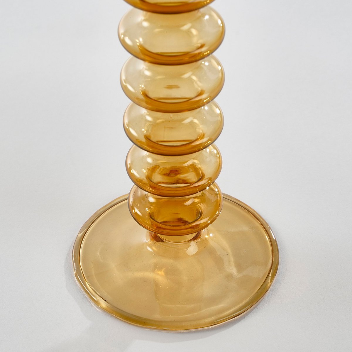 Agios Kerzenständer – H20 x Ø7,5 cm – Glas – Braun